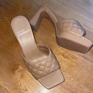 JEFFREY CAMPBELL Nana Quilted Platform Mule Sandal